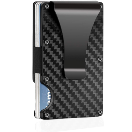 Carbon Fiber Wallet,RFID Blocking Card Holder for Slim Metal Wallet,Minimalist Money Clip
